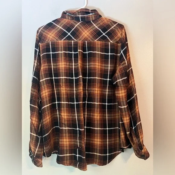 beachlunchlounge Elliot Shirt - Bon Bon Brown Black Plaid Size XL - Picture 5 of 12
